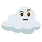 face with raised eyebrow + cloud