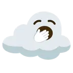 cara de bostezo + nube