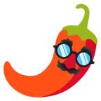 cara disfrazada + chile picante