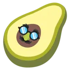 cara disfrazada + aguacate