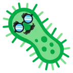 cara disfrazada + microbio