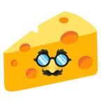 cara disfrazada + cuña de queso