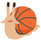 バスケットボール + かたつむり