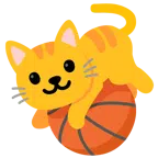 バスケットボール + ネコの顔