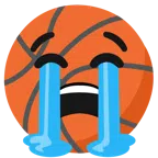 palla da pallacanestro + faccina disperata