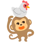 kura + głowa małpy