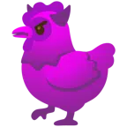 kura + zagniewana twarz z rogami