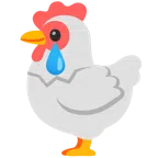 kura + uśmiechnięta buźka ze łzą