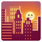 tramonto + faccina raggiante con occhi felici