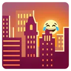 tramonto + faccina con lacrime di gioia