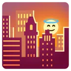 tramonto + faccina con sorriso e aureola
