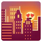 tramonto + faccina con sorriso e occhi a cuore