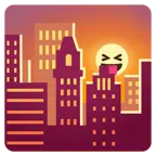 tramonto + faccina che strizza gli occhi e mostra la lingua