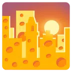 tramonto + fetta di formaggio