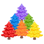 Regenbogen + Nadelbaum