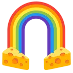 Regenbogen + Käsestück