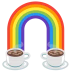 Regenbogen + Heißgetränk