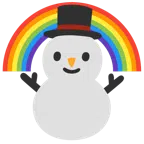 Regenbogen + Schneemann ohne Schneeflocken