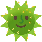 Sonne mit Gesicht + Kaktus
