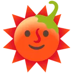 Sonne mit Gesicht + Peperoni