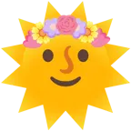 Sonne mit Gesicht + Tulpe