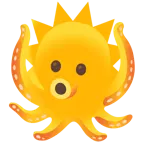 Sonne mit Gesicht + Oktopus