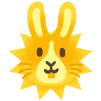 Sonne mit Gesicht + Hasengesicht