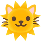 Sonne mit Gesicht + Katzengesicht
