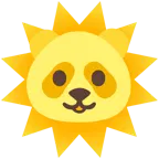 Sonne mit Gesicht + Panda