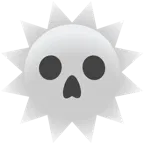 Sonne mit Gesicht + Totenkopf