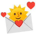 Sonne mit Gesicht + Liebesbrief