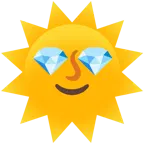 Sonne mit Gesicht + Edelstein