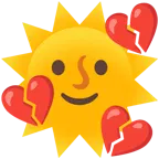 Sonne mit Gesicht + gebrochenes Herz