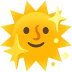 Sonne mit Gesicht + funkelndes Herz