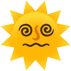 Sonne mit Gesicht + schwindlig