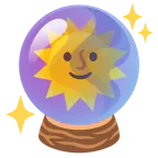 Sonne mit Gesicht + Kristallkugel
