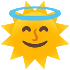 Sonne mit Gesicht + lächelndes Gesicht mit Heiligenschein
