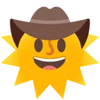 Sonne mit Gesicht + Gesicht mit Cowboyhut