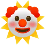 Sonne mit Gesicht + Clown-Gesicht