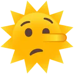 Sonne mit Gesicht + lügendes Gesicht