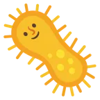 Sonne mit Gesicht + Mikrobe