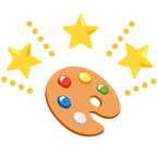 funkelnder Stern + Mischpalette