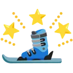 funkelnder Stern + Ski