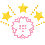 funkelnder Stern + Blumenstempel
