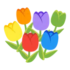 tulipán + arcoíris