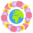 tulipán + globo terráqueo mostrando Europa y África