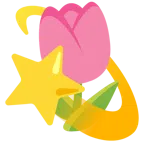 tulipán + símbolo de mareo