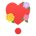 tulipán + exclamación de corazón