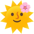 Kirschblüte + Sonne mit Gesicht