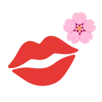 Kirschblüte + Kussabdruck